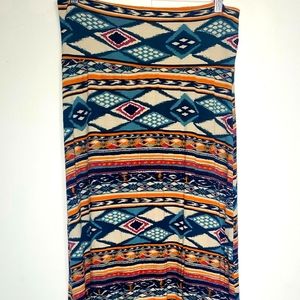 Tribal Print Maxi Skirt